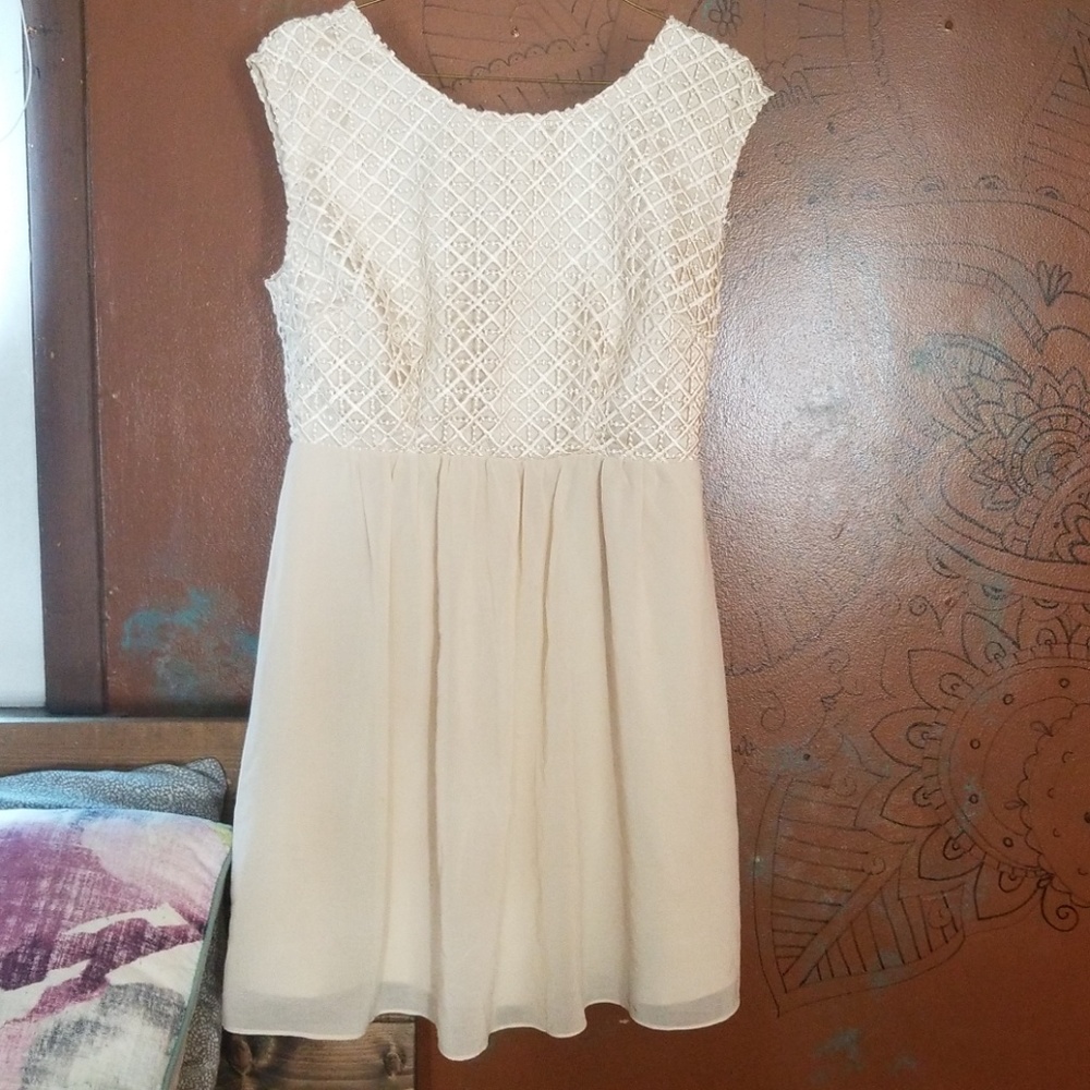 Cream semi formal dress